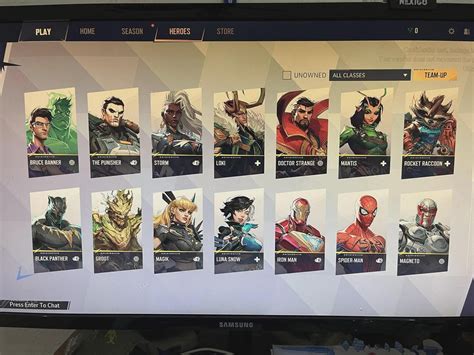 marvel rivals game roster